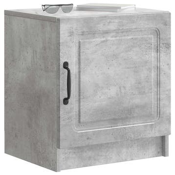 vidaXL Nachtkastje 2 pcs Betongrijs 43 x 34,5 x 47 cm, Minder dan 45 cm, Verzenden, Nieuw, Minder dan 55 cm