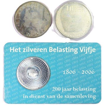 Nederland. Beatrix. 10 Euro 2002, 10 Euro 2005 & 5 Euro 2006