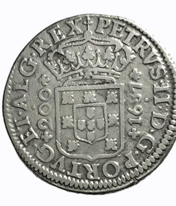 Portugal. Pedro II (1683-1706). Meio Escudo -1687