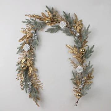 Luxe Kerstkrans voor Buitendeur - Goud, Denneappel & Rattan, Huis en Inrichting, Verzenden, Nieuw