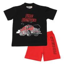 Fun2Wear - Shortama Fire Fighter - Zwart - Maat 74 - Jongens, Verzenden, Nieuw, Jongen