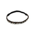 Haarband Gevlochten 2cm - Koord - Wit Bruin, Nieuw