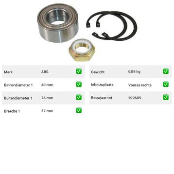 Wiellager Ford Scorpio HL4/16-7,7 () Van {{car_typeConstruct, Verzenden, Nieuw, Ford