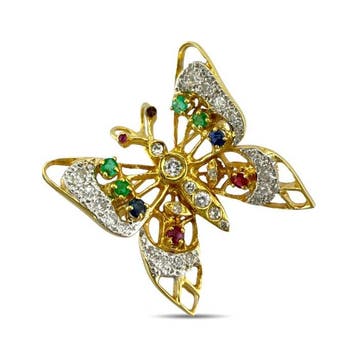 Broche - 14 karaat Geel goud, Exclusieve 14k geelgoud 0,50