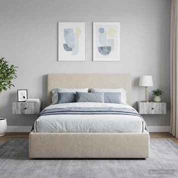 vidaXL Wandbeugel Bedkast 2 st Grijs sonoma 49 x 34,5 x 20, Minder dan 45 cm, Verzenden, Nieuw, Minder dan 55 cm