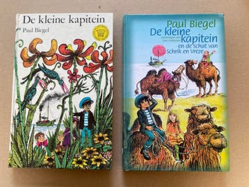 Paul Biegel - 2 Boeken Kleine Kapitein - tek. Carl Hollander, Boeken, Verzenden, Zo goed als nieuw, Fictie algemeen