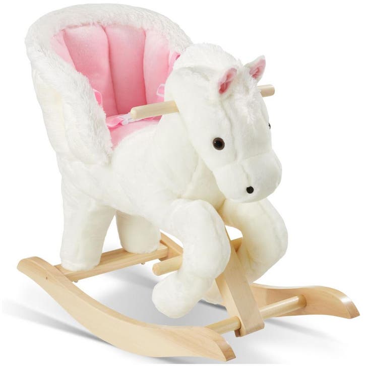Hobbelpaard met pluche, Kinderen en Baby's, Speelgoed | Houten speelgoed, Verzenden