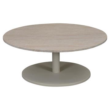 Lido lounge tafel 60x60x30 cm latte polystone travertine, Tuin en Terras, Tuintafels, Ophalen of Verzenden, Nieuw