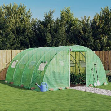 vidaXL Tuinkas met stalen frame 16 m² 4x4x2 m groen, Tuin en Terras, Verzenden, Nieuw