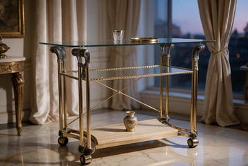 Serveerwagen - Travertino - Regency Hollywood, Nieuw