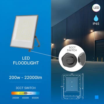 LED Breedstraler - Brinton Avior - 200 Watt 22000 Lumen -, Doe-het-zelf en Verbouw, Bouwverlichting, Ophalen of Verzenden, Nieuw