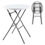 Klaptafel Ljusnarsberg tuintafel rond Ø80x110 cm wit [en.cas, Verzenden, Nieuw