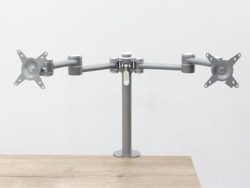 Monitorarm Dataflex - geschikt voor 2 monitoren - aluminium, Computers en Software, Ophalen of Verzenden, Gebruikt