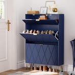 Schoenenkast - Schoenenrek - 80x24x120 cm - Blauw, Verzenden, Zo goed als nieuw