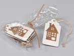 Houten Labels 5 x 8 cm met Huisje 6 stuks, Huis en Inrichting, Ophalen of Verzenden, Nieuw