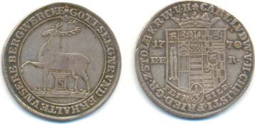 Ausbeute 1/3 taler, daalder 1770 Stolberg: Carl Ludwig en..., Verzenden