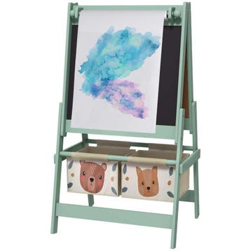 AIYAPLAY 3-in-1 Kinder Ezel Met Papierrol, Krijtbord, Whiteb, Verzenden, Nieuw