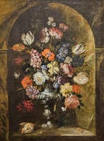 Europese school (XVIII) - Vanitas con caracol y mariposa