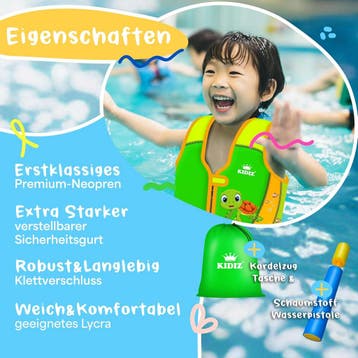 KIDIZ® Zwemvest voor kinderen - L - 5-9 jaar - Veiligheidsgo, Kleding | Heren, Badmode en Zwemkleding, Verzenden
