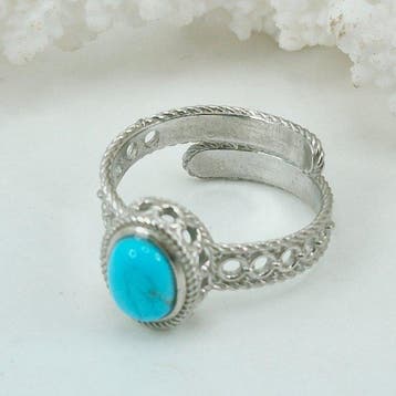 Turquoise - Zilver - Ring - TURCHESE ARIZONA
