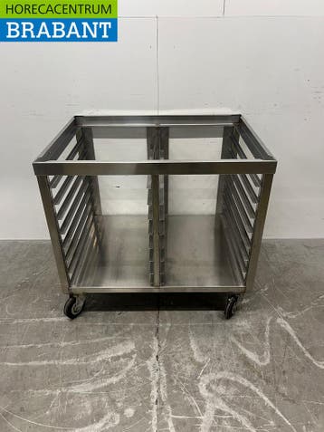 RVS Verrijdbaar onderstel met regaal 92,5 x 67,5 x 84,5 cm, Ophalen of Verzenden, Gebruikt