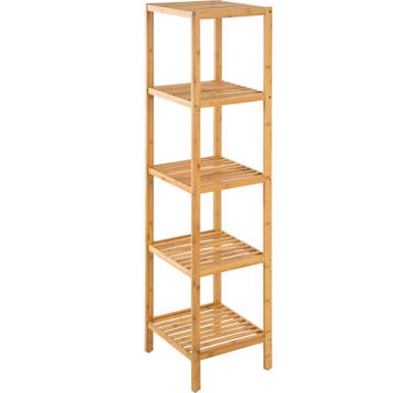 Bambus rek 5 etages 33x33x141cm - bruin, Verzenden, Nieuw