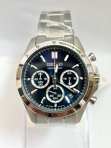 Seiko - Navy Blue Chronograph - Zonder minimumprijs -