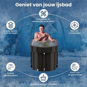 2dekans | IJsbad XL - 420L - Opvouwbaar Zitbad - met Deksel, Ophalen of Verzenden, Zo goed als nieuw
