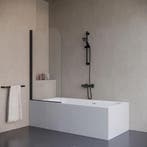 Badwand 75x150cm 5mm Nano glas mat zwart serie Alfeo, Verzenden, Nieuw