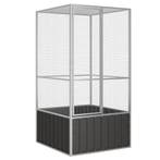 vidaXL Vogelkooi 111x107x211,5 cm gegalvaniseerd staal, Verzenden, Nieuw