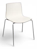 Arper Catifa 46 vergaderstoel, wit/bruin, Huis en Inrichting, Stoelen, Ophalen of Verzenden, Gebruikt, Wit