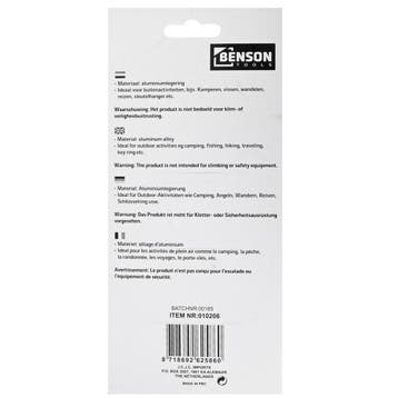 Benson Sleutelhanger karabijnhaak set - Kleurenmix - 3-de..., Verzamelen, Sleutelhangers, Ophalen of Verzenden, Nieuw