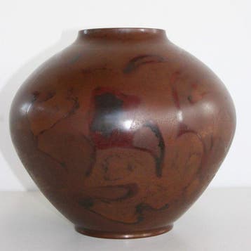 Japanse bronzen vaas Yoshino Takeji - ca. 1950 - Brons -, Antiek en Kunst