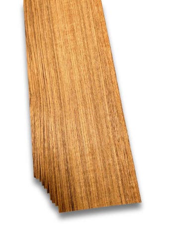 Teak fineer | 19 vellen | 180x11 cm, Verzenden, Nieuw