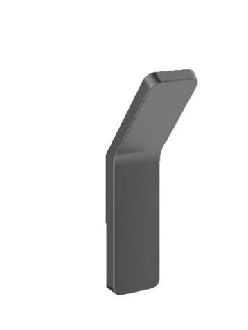 Handdoekhaak Hotbath Gal Rechthoekig Geborsteld Gunmetal, Ophalen of Verzenden, Nieuw, Bad