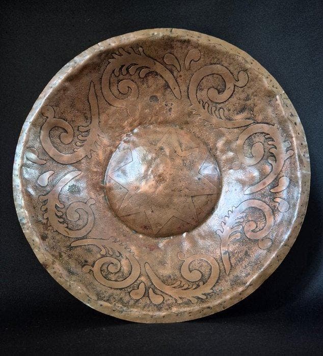 Schaal - Koper - Amsterdamse school stijl 1900s, Antiek en Kunst, Antiek | Overige Antiek