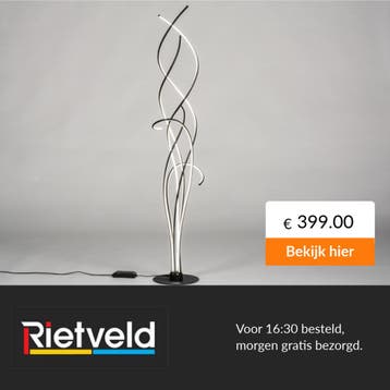 Rietveld-Vloerlampen-Zwart-Metaal, Verzenden, Nieuw