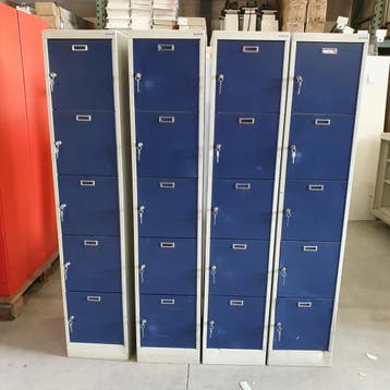 5-deurs Overtoom lockerkast - 185x37x50 cm, Ophalen of Verzenden, Nieuw
