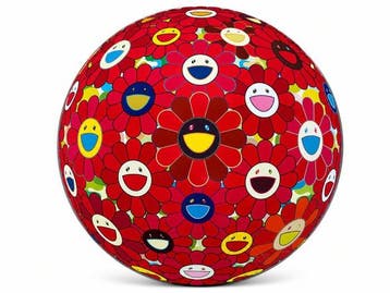 Takashi Murakami (1962) - Red Flower Ball, Antiek en Kunst, Kunst | Designobjecten