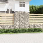 vidaXL Schanskorf gewelfd 150x50x180/200 cm gegalvaniseerd, Tuin en Terras, Bloembakken en Plantenbakken, 100 cm of meer, Verzenden