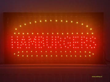 Hamburgers LED bord lamp verlichting lichtbak reclame #C5, Verzamelen, Verzenden, Nieuw
