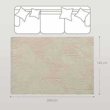 TRUUSK Machinaal Geweven Tapijt - 15 mm Hoog - Antislip - Ve, Verzenden, Nieuw