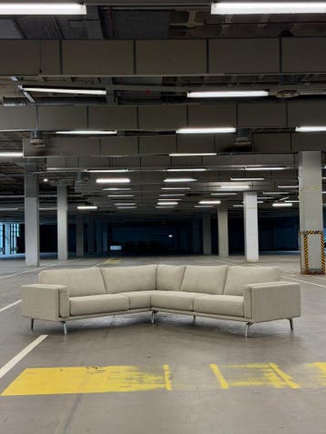 Leolux Bellice Hoekbank | Beige | NIEUWSTAAT + Garantie, 300 cm of meer, Ophalen of Verzenden, Zo goed als nieuw, 150 cm of meer