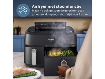 Philips 5000 Series NA551/00 - Dual Basket Airfryer -, Verzenden, Zo goed als nieuw