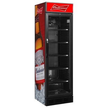 Budweiser glasdeurkoelkast 345 liter, Ophalen of Verzenden