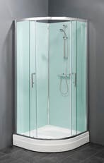 Complete kwartronde douchecabine 80x80 of 90x90, Verzenden, Nieuw, Glas, Douche