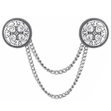 Fako Bijoux - Vestsluiting - Vestclip - Schild Met Ketting -, Verzenden, Nieuw