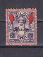 Zanzibar 1899/1900 - 3 roepies Sultan Hammud bin Muhammad, Gestempeld