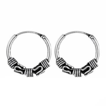 Fako Bijoux - Bali Oorringen - Bali - 12mm - Zilverkleurig, Verzenden, Nieuw