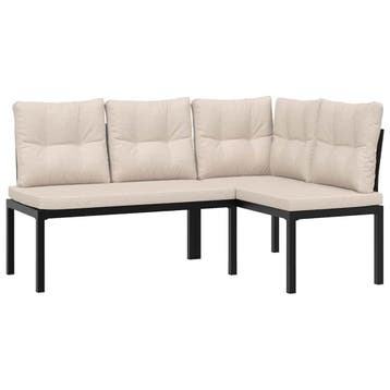 Stalen tuinbank zwart | 2x | Tweedekansje | OP=OP, Tuin en Terras, Ophalen of Verzenden, Zo goed als nieuw, Metaal